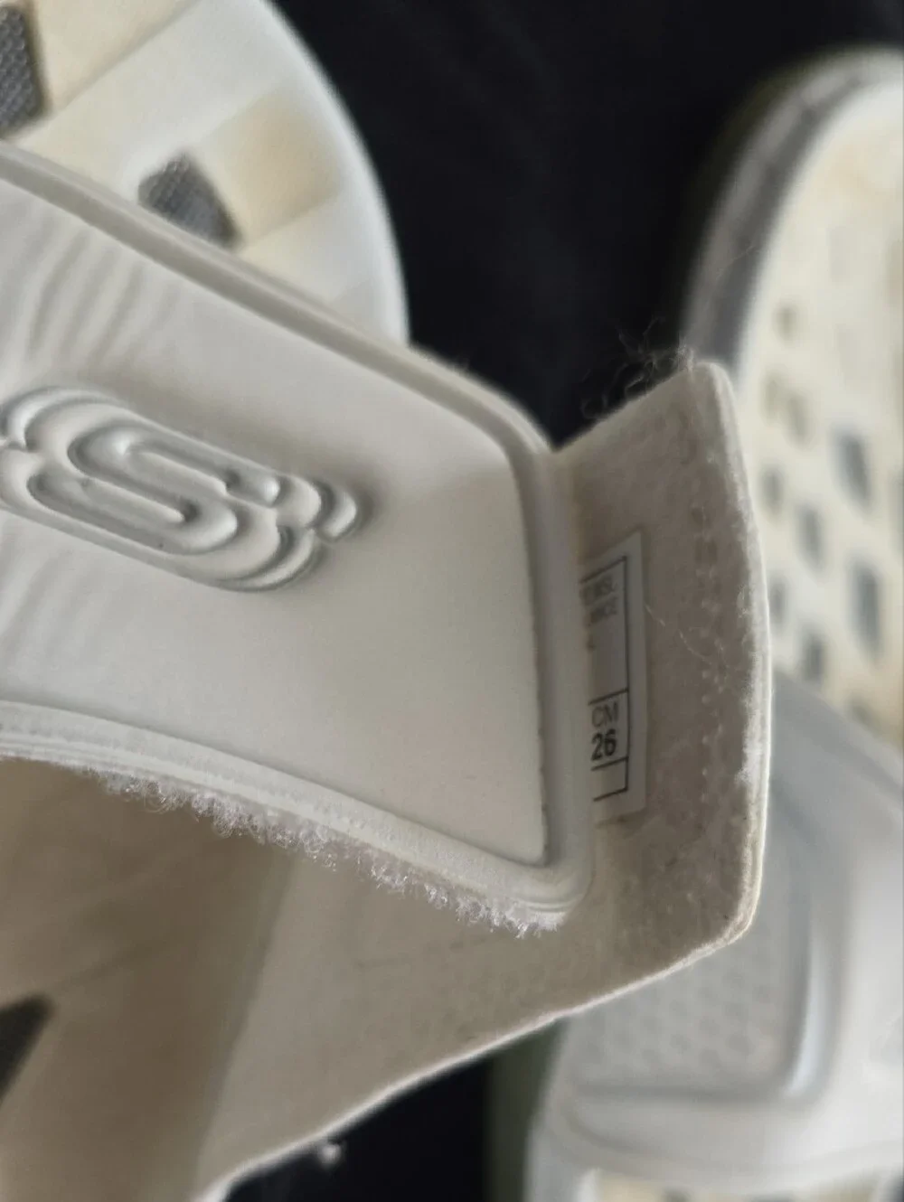 Skechers White Adjustable Slide Water Sandals with Vent Cutouts